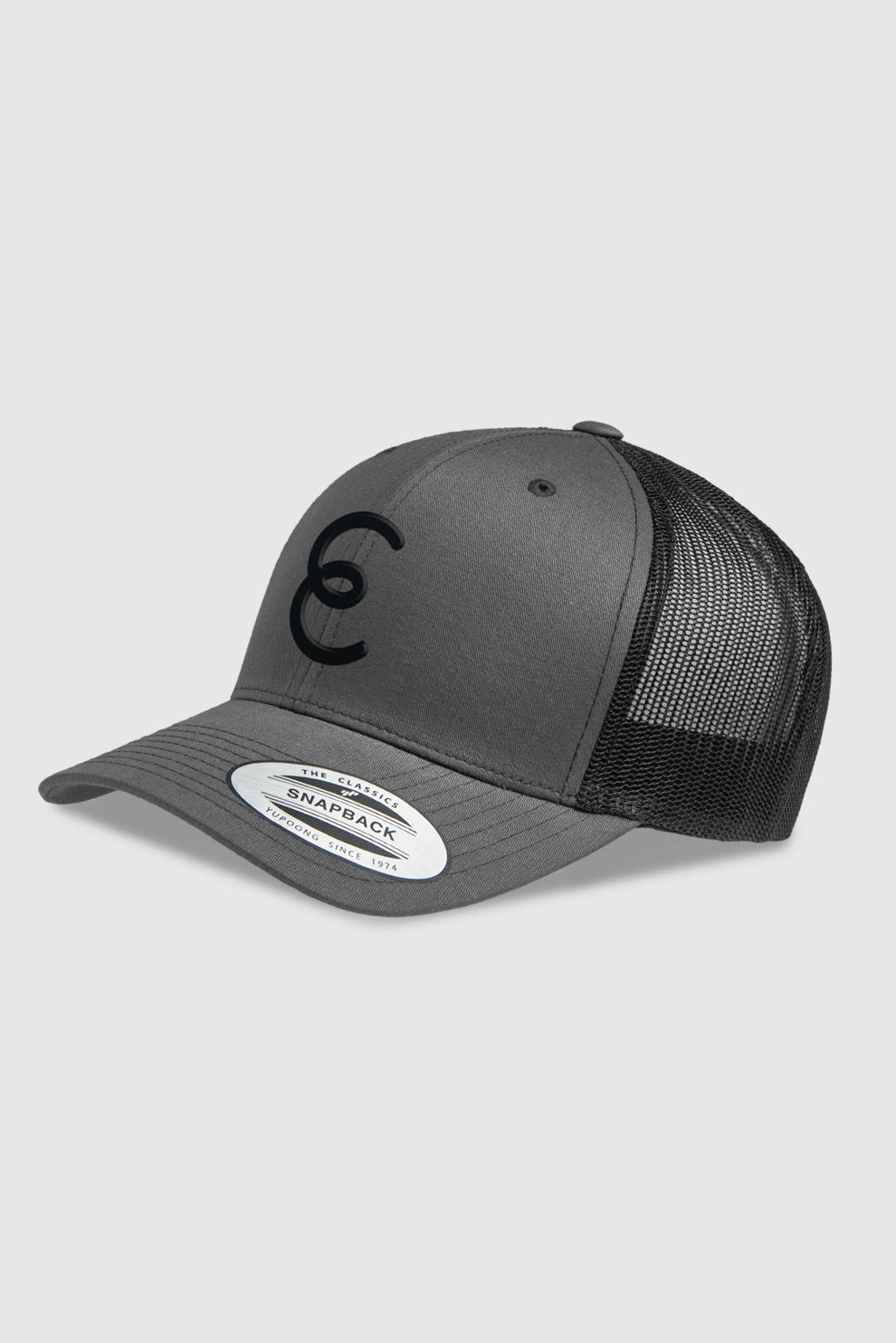 Flex Fit Split Mesh Cap - Carbon - Black Logo - Elasto Tackle