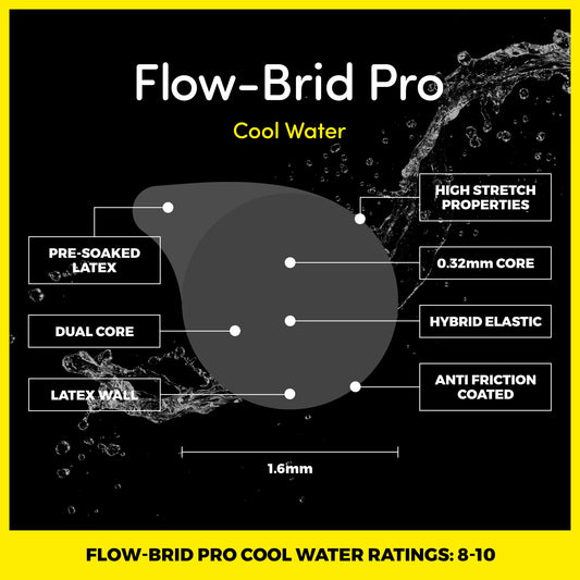 Flow - Brid PRO - COOL WATER - GREY 6 - 10 - Elasto Tackle