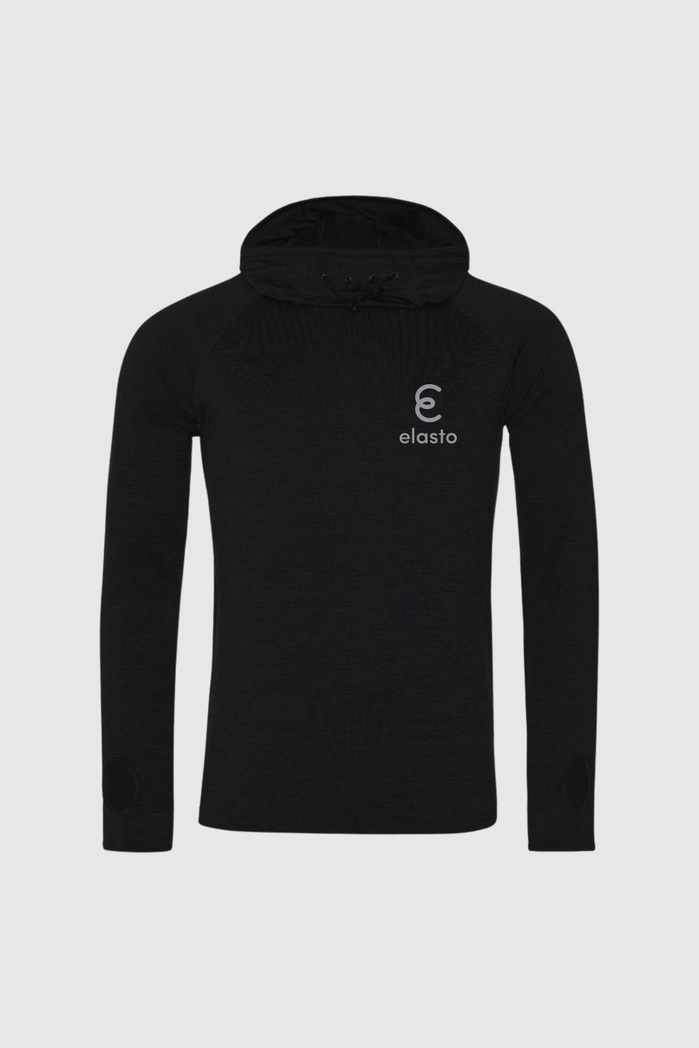 Sun Protect Hoodie - Black - Grey Logo - Elasto Tackle
